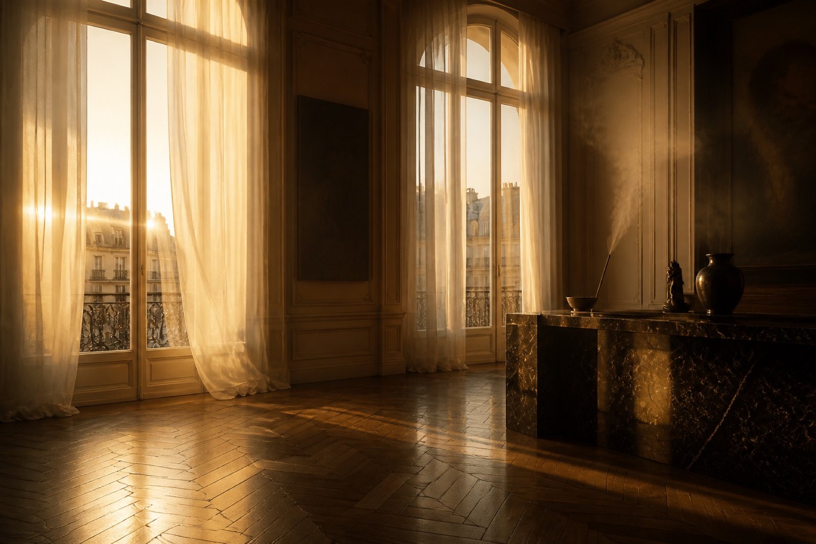 Morning light in a European apartment