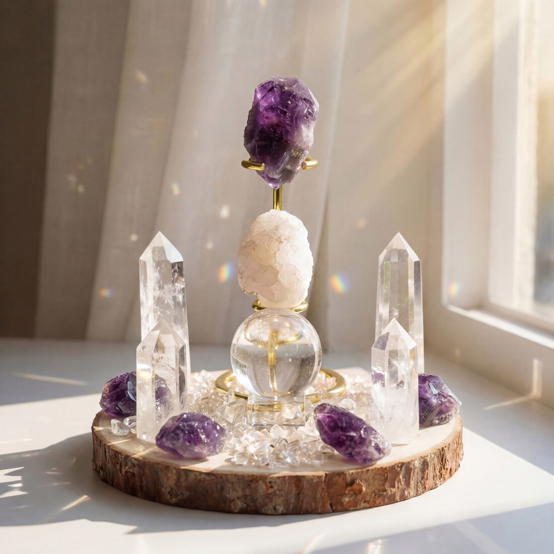 Natural Crystal Grid Ornament — view 3 of 13