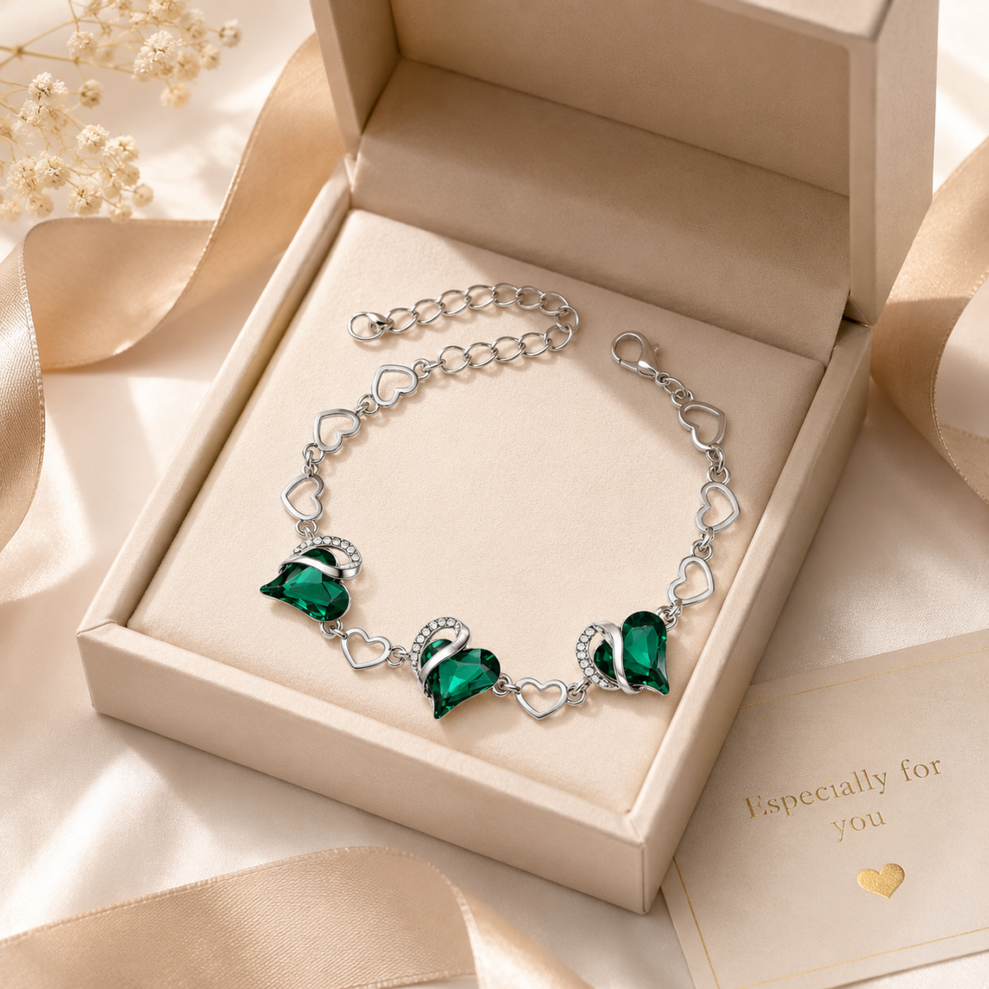 Heart Birthstone Link Bracelet — view 4 of 13