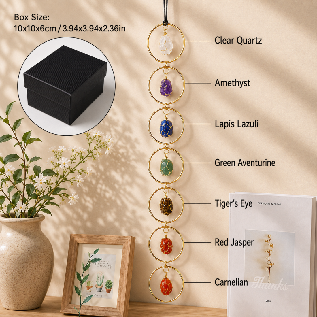 Natural Crystal Raw Stone Ring Pendant — view 7 of 13