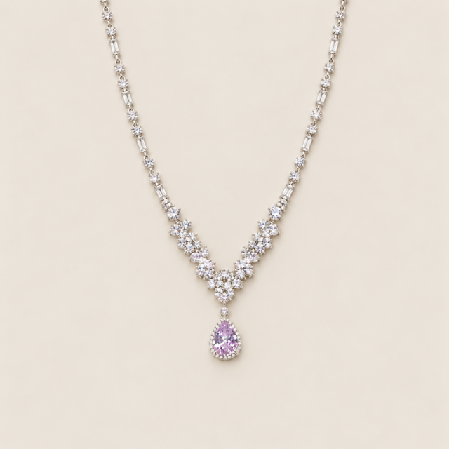 Multi‑Color Sparkling Zircon Necklace