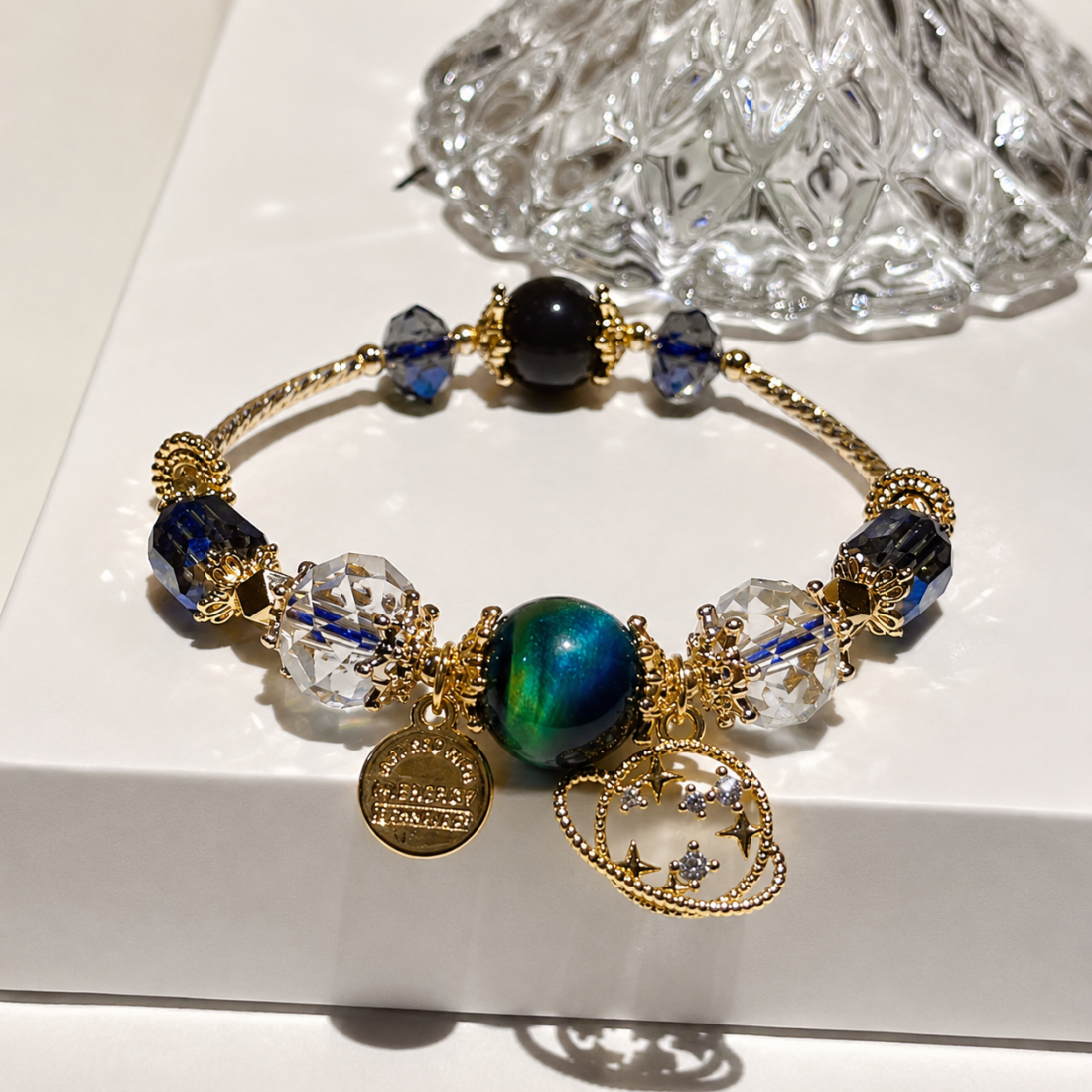 Colorful Gemstone Ornate Beaded Bracelet — view 4 of 9