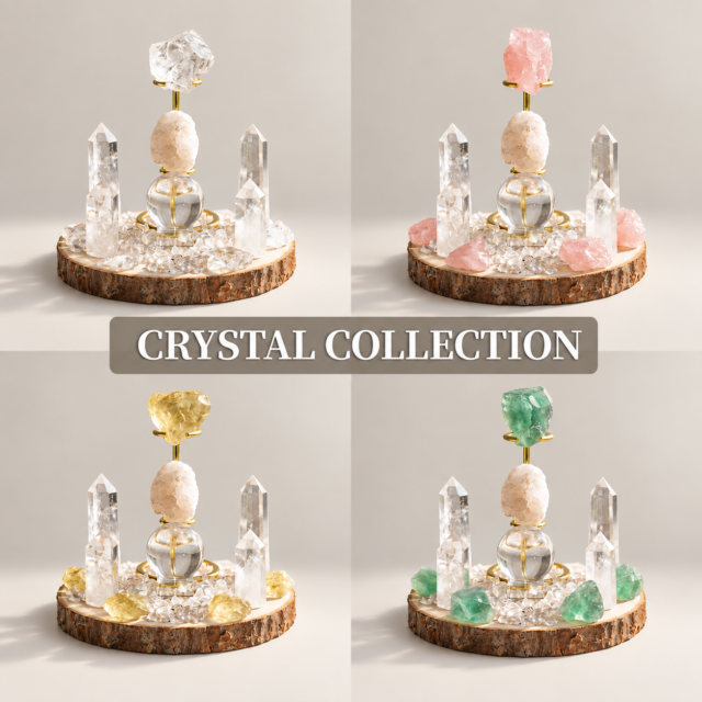 Natural Crystal Grid Ornament