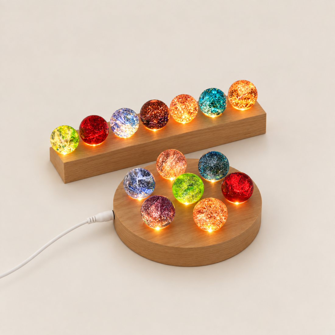 Colorful Glass Bead Light‑Up Ornament — view 1 of 11