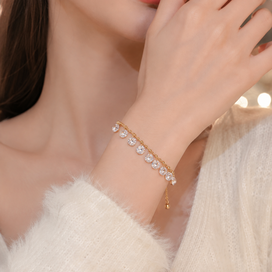 Dainty Drop水晶手链 — view 3 of 7