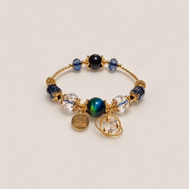 Colorful Gemstone Ornate Beaded Bracelet