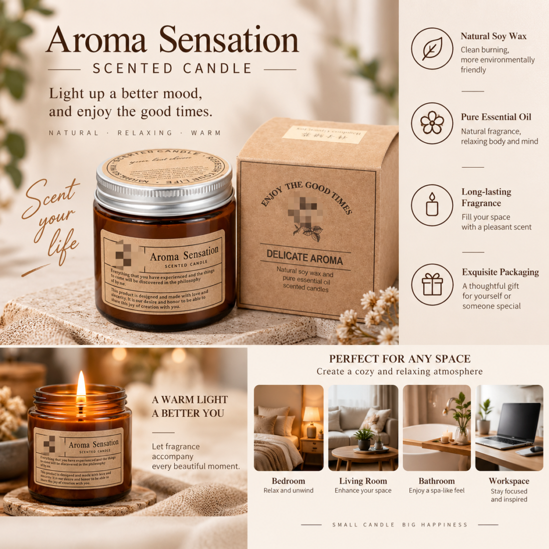 AromaGlow 5A Premium Scented Candle — view 3 of 3