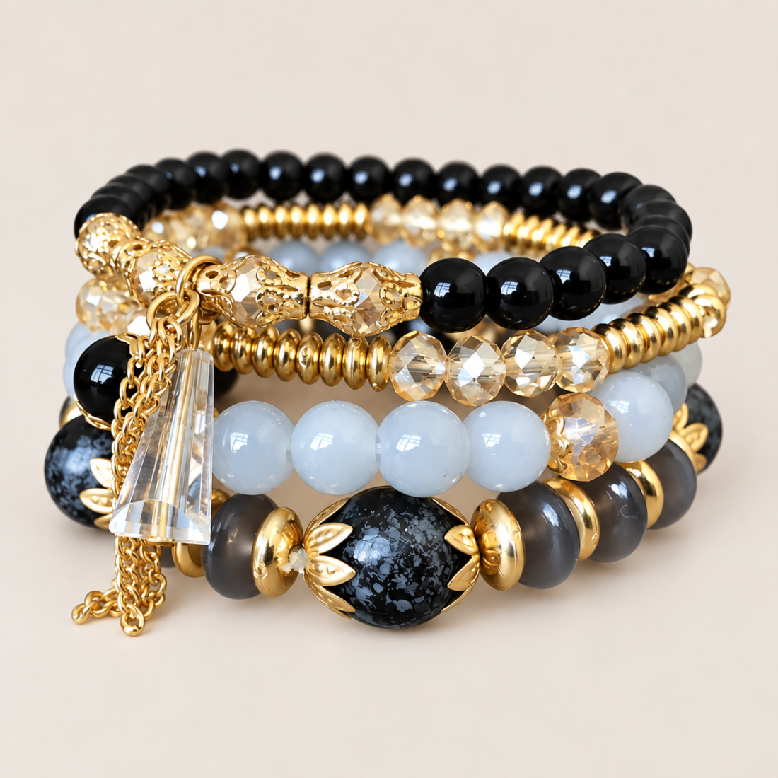 Bohemian Stackable Beaded Bracelets 4‑Piece Set — view 5 of 6