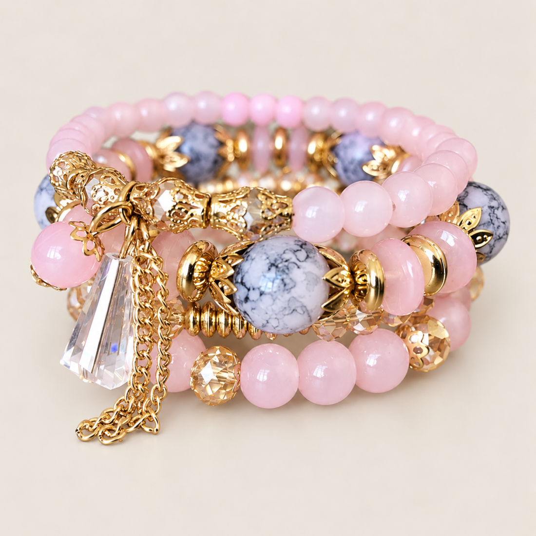 Bohemian Stackable Beaded Bracelets 4‑Piece Set — view 3 of 6
